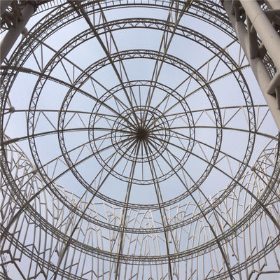 আবহাওয়া প্রতিরোধী ইস্পাত কাঠামো ট্রাস শিল্প অ্যাপ্লিকেশন জন্য কাস্টমাইজযোগ্য স্প্যান দৈর্ঘ্য এবং জারা প্রতিরোধের সঙ্গে