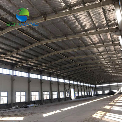 AISC/EN/JIS/GB ইস্পাত গুদাম কাঠামো H সেকশন ইস্পাত বিম রোলিং দরজা সঙ্গে বিল্ডিং নকশা