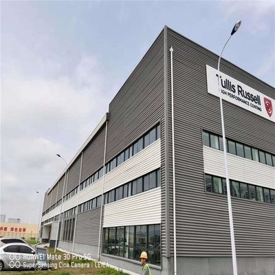 ভূমিকম্প প্রতিরোধী 9 পয়েন্ট হালকা ইস্পাত Q355 প্রধান ফ্রেম কাঠামো ওয়ার্কশপ সংক্ষিপ্ত নির্মাণ সময়ের সাথে