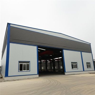 গ্যালভানাইজড স্টিল স্ট্রাকচার গুদাম Sa 2.5 শট ব্লাস্টিং স্তর এবং ইউরোপীয় S235 & S355 উপাদান গ্রেড সঙ্গে