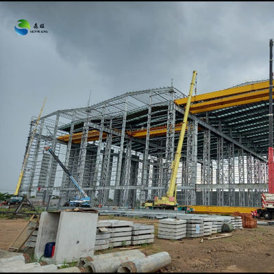 SAW MIG GMAW ঢালাই পদ্ধতি সহ ইস্পাত কাঠামোর গুদাম, ধাতব শীটের দেয়াল এবং কাস্টমাইজযোগ্য অঙ্কন পরিকল্পনা