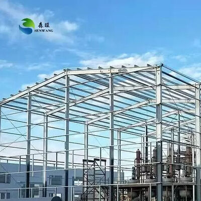 বায়ু লোড প্রতি বর্গমিটারে 0.45kN স্টিল স্ট্রাকচার কর্মশালা PKPM অঙ্কন নকশা পাশাপাশি একক বা ডাবল স্তর প্রাচীর টাইপ বিকল্পগুলি বৈশিষ্ট্যযুক্ত