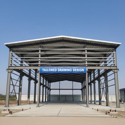 Q235B Steel Grade Customized Steel Structure Warehouse with Earthquake Resistance Grade 8 and Galvanized Surface Treatment